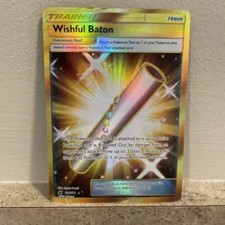 Wishful Baton (Secret) 121/111 Crimson Invasion Holo Sun & Moon Pokemon 2017 HP - Image 1