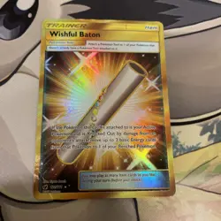 Wishful Baton (Secret) 121/111 Crimson Invasion Holo Sun & Moon Pokemon 2017 HP - Image 3
