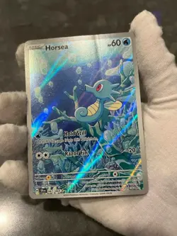 Pokemon TCG Horsea 067/064 Shrouded Fable Holo Illustration Rare DMG - Image 5