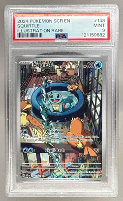 121159682 Squirtle 2024 Pokemon Stellar Crown #148/142 PSA 9 - Image 1