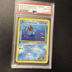 2000 Pokemon Gym Heroes #57 Misty’s Tentacool First Edition Psa 10 - Image 1