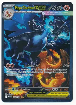 2025 POKEMON PFL SPECIAL ILLUSTRATION RARE SIR MEGA CHARIZARD X EX #125 MINT A - Image 1