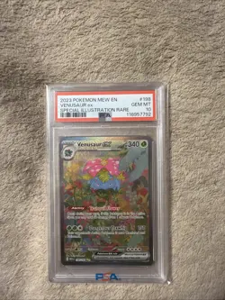 2023 POKEMON MEW EN-151 SPECIAL ILLUSTRATION RARE #198 VENUSAUR EX PSA 10 - Image 1