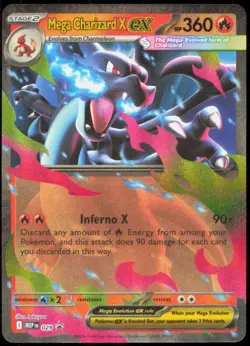 Mega Charizard X ex 029 ME: Mega Evolution Promo Promo NM Pokemon TCG - Image 1
