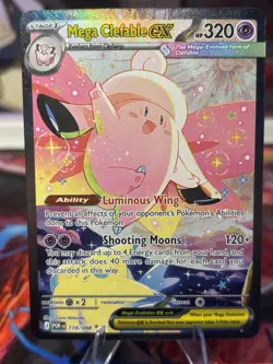 Pokemon 2026 Perfect Order Mega Clefable EX 119/088 Special Illustration Rare NM - Image 1
