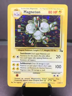 Pokemon TCG Magneton 11/62 Fossil Set Holo Rare WOTC VTG 1999 - Image 1
