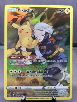 Pokemon TCG Pikachu TG05/TG30 Lost Origin Trainer Gallery Ultra Rare Full Art - Image 1