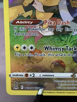 Pokemon TCG Pikachu TG05/TG30 Lost Origin Trainer Gallery Ultra Rare Full Art - Image 5