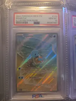 Pokemon Squirtle #170 Scarlet & Violet 151 Illustration Rare Holo PSA 10 - Image 1