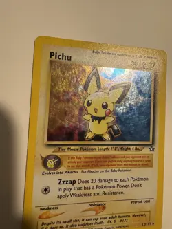Pokemon Pichu SWIRL 12/111 Neo Genesis Holo Unlimited Basic 2000 English LP-MP - Image 5