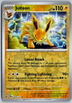 Jolteon 029/131 Holo Rare SV: Prismatic Evolutions Pokemon Reverse Holo NM - Image 1