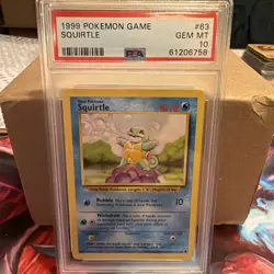 PSA 10 Squirtle 63/102 Base Set 1999 GEM MINT Pokemon - Image 1