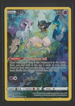 Mew GG10/GG70 Crown Zenith: Galarian Gallery Holo Pokemon TCG Full Art - Image 1
