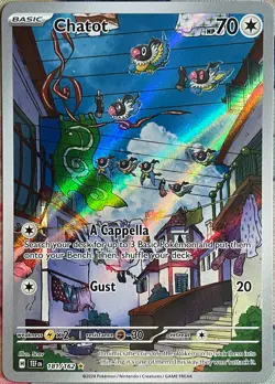 Chatot Illustration Rare Holo - 181/162 - Temporal Forces Pokemon 2024 - Image 1