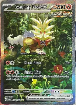Gouging Fire ex Special Illustration Rare - 204/162 - Temporal Forces Pokemon - Image 1