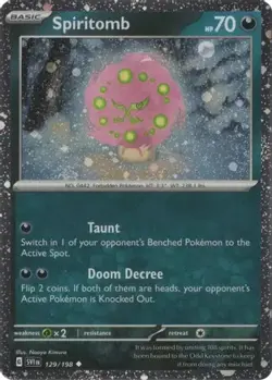 SPIRITOMB 129/198 HOLO COSMOS SCARLET & VIOLET POKEMON NM/M - Image 1