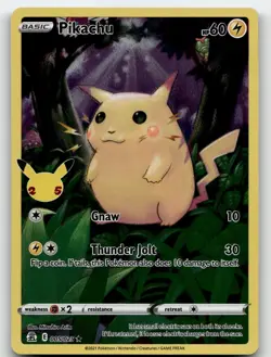PIKACHU 005/025 RARE CELEBRATIONS POKEMON NEAR MINT - Image 2
