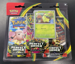 Perfect Order 3-Pack Blister (Chikorita) ME03 Pokemon TCG Factory Sealed - Image 3