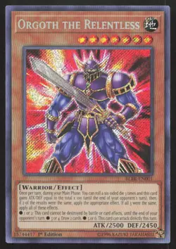 Yu-Gi-Oh Relentless Revenge #BLRR-EN001 Orgoth the Relentless Secret Rare - Image 1