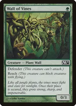Wall of Vines 199 M11 Stanko Green Plant Defender Reach Common MTG EN - Image 1
