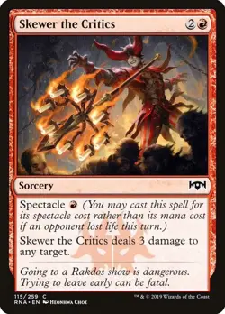 1x Skewer the Critics Light Play, English Ravnica Allegiance MTG Magic - Image 1