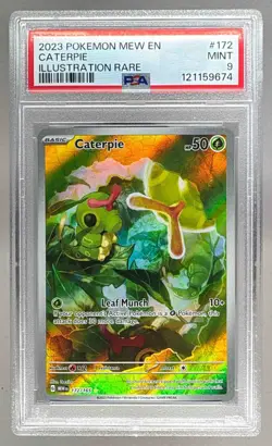 121159674 Caterpie 2023 Pokemon SV 151 #172/165 Illustration Rare PSA 9 - Image 1