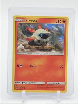 LARVESTA 2017 POKEMON SUN & MOON SHINING LEGENDS COMMON 12/73 Q2167 - Image 1