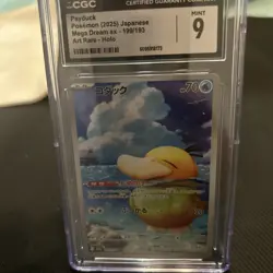 🔥FRESHLY GRADED Psyduck #199/193 Art Rare Pokemon Japanese Mega Dream CGC 9 - Image 1
