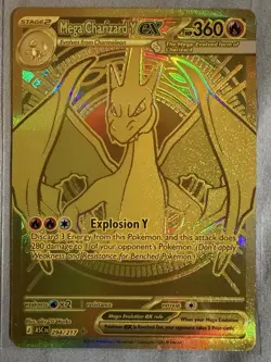 Mega Charizard Y EX 294/217 Gold Hyper Rare, Ascended Heroes, Pokemon TCG (NM+) - Image 1