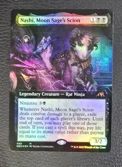 MTG Nashi, Moon Sage's Scion (Extended Art) | NM Foil | Kamigawa: Neon Dynasty - Image 1