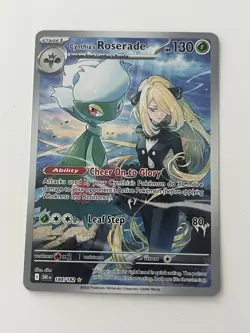 Pokemon TCG Cynthia's Roserade 184/182 Sv10:Destined Rivals Illustration Rare NM - Image 1