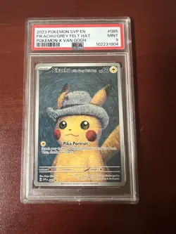 Pokemon TCG Pikachu with Grey Felt Hat Full Art Promo 85 SV PSA 9 2023 EN - Image 1
