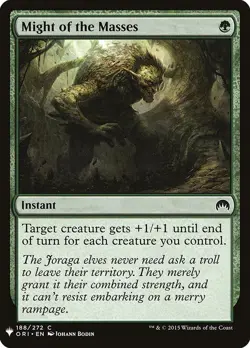 Might of the Masses 188 PLST ORI MTG Common Green Instant 2015 Bodin - Image 1