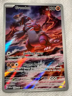 Groudon 199/182 Paradox Rift Illustration Rare Holo Full Art English 2023 - Image 3