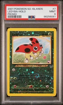 Ledyba 7/18 PSA 9 MINT Pokemon Southern Islands Promo Reverse Holo Rare - Image 1