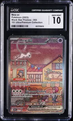 2023 POKEMON SVP EN-SV BLACK STAR PROMO #053 MEW EX CGC 10 GEM MINT - Image 1