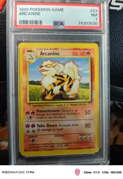PSA 7 Arcanine 23/102 Base Set 1999 Pokemon WOTC Non Holo NM - Image 1