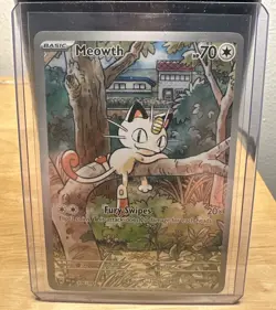 Pokemon TCG Meowth 106/094 Full Art Illustration Rare Holo Phantasmal Flame EN - Image 1