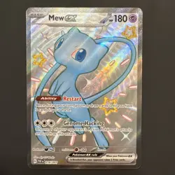 Pokemon Mew EX Full Art Shiny Ultra Rare Holo 216/091 SV: Paldean Fates 180HP - Image 1