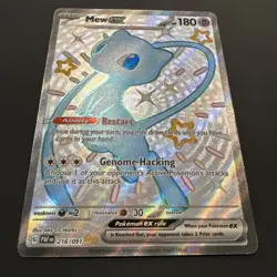 Pokemon Mew EX Full Art Shiny Ultra Rare Holo 216/091 SV: Paldean Fates 180HP - Image 2
