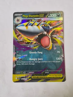Mega Sharpedo ex 061/094 Double Rare Phantasmal Flames Pokemon Holo Near Mint - Image 1
