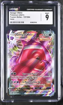 Gengar VMAX *CGC 9* Holo *Fusion Strike* #157 * Pokemon - Image 1