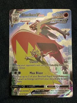 Pokemon TCG Blaziken VMAX Silver Tempest Trainer Gallery TG15/TG30 NM - Image 1