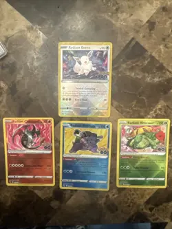 Pokemon Go Radiant Charizard, Blastoise, Venusaur Trio English Set With Eevee - Image 1