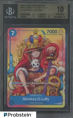 2024 One Piece Convention Exclusive #043 Monkey D. Luffy BGS 10 PRISTINE - Image 1
