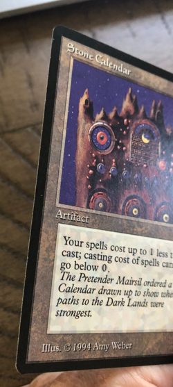 Magic the Gathering ~ MTG ~ Stone Calendar ~ NM ~ THE DARK - Image 4