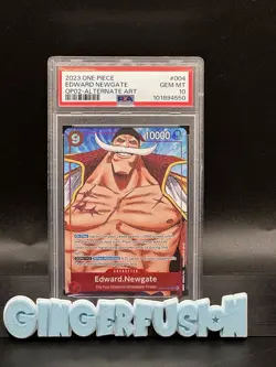 One Piece 2023 OP02-004 Edward Newgate SR Alt Art PSA 10 - Image 1