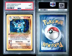 Pokemon Base Set Machamp 1st Edition Holo Rare Card PSA 9 - Image 3