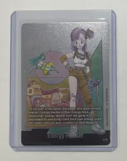 Dragon Ball Super Energy Marker E-73 Bulma Foil Card DBS TCG Rare NM+ - Image 1