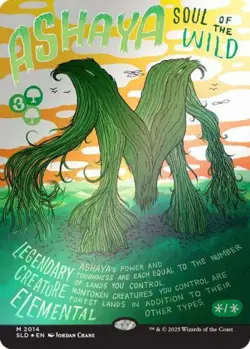 MTG English Ashaya, Soul of the Wild (Rainbow Foil) NM Foil Secret Lair - Image 1